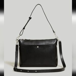 MADEWELL The Transport Shoulder Crossbody Bag Black Convertible